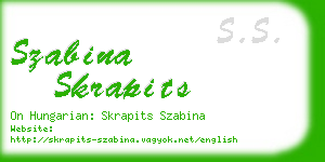 szabina skrapits business card